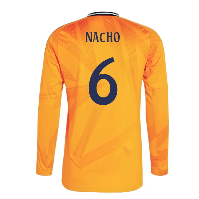 2024-2025 Real Madrid Long Sleeve Away Shirt (Nacho 6)-SoccerKits Hub | Buy Soccer Jerseys Online